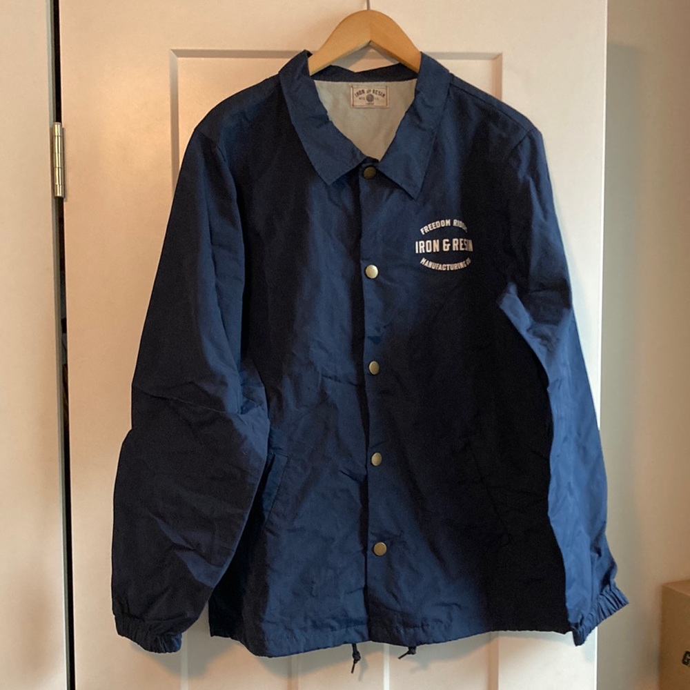 Iron & Resin Nylon Winder-breaker/Rain Jacket, Size Large